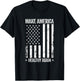 Make America Healthy Again Funny US Flag Patriotic Party T-Shirt - T-Shirt | Black