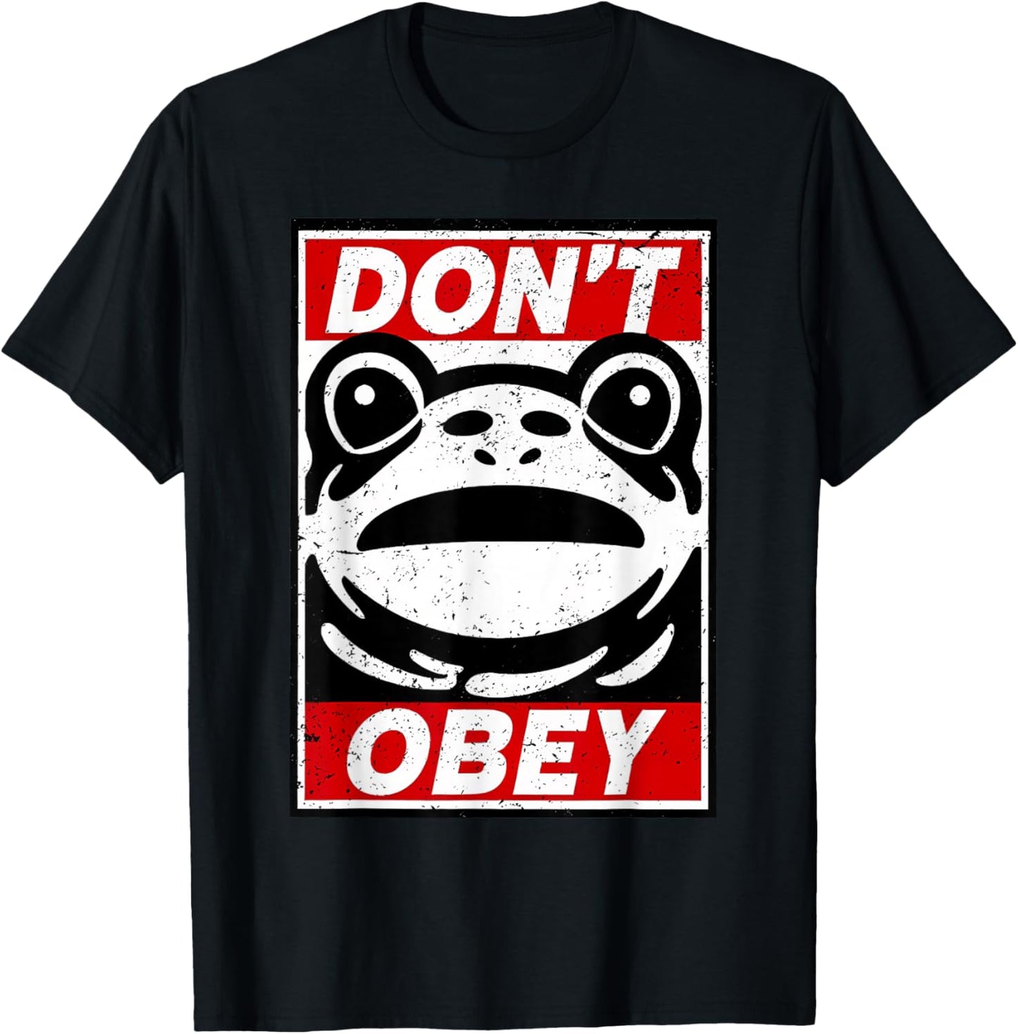 Vintage Portland Frog Don't Obey T-Shirt - T-Shirt | Black