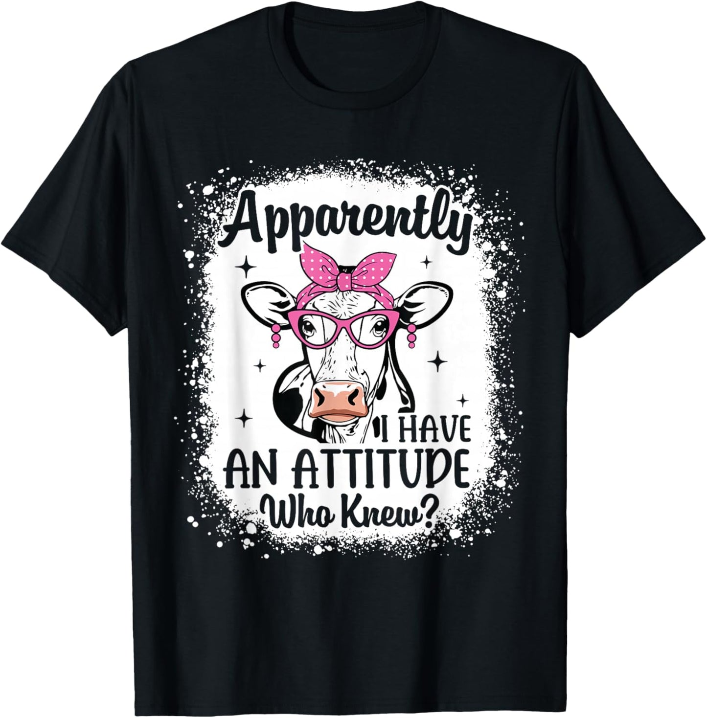 Funny Heifer Cow Sarcasm Cow Print Country Cow Farm Women T-Shirt - T-Shirt | Black