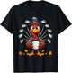 Golf Thanksgiving Costume Turkey Matching Player Lover T-Shirt - T-Shirt | Black
