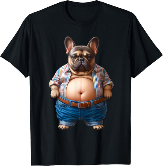 Hilarious Chunky French Bulldog for Fat Dog Lovers T-Shirt - T-Shirt | Black