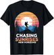 Chasing Sunrises New Horizons Outdoor Hiking T-Shirt - T-Shirt | Black