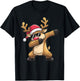 Dabbing Rudolf Reindeer Christmas T-Shirt - T-Shirt | Black
