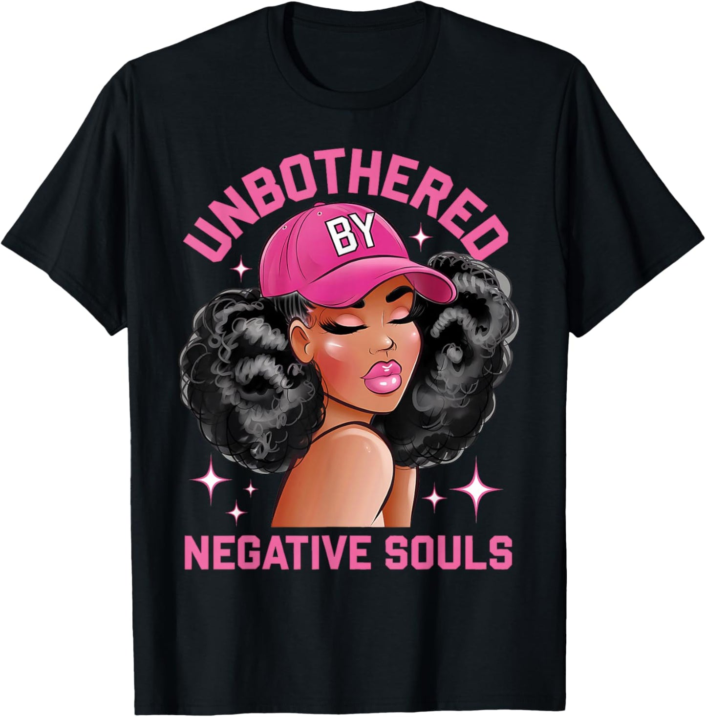 Unbothered By Negative Souls Juneteenth Black Women Freedom T-Shirt - T-Shirt | Black