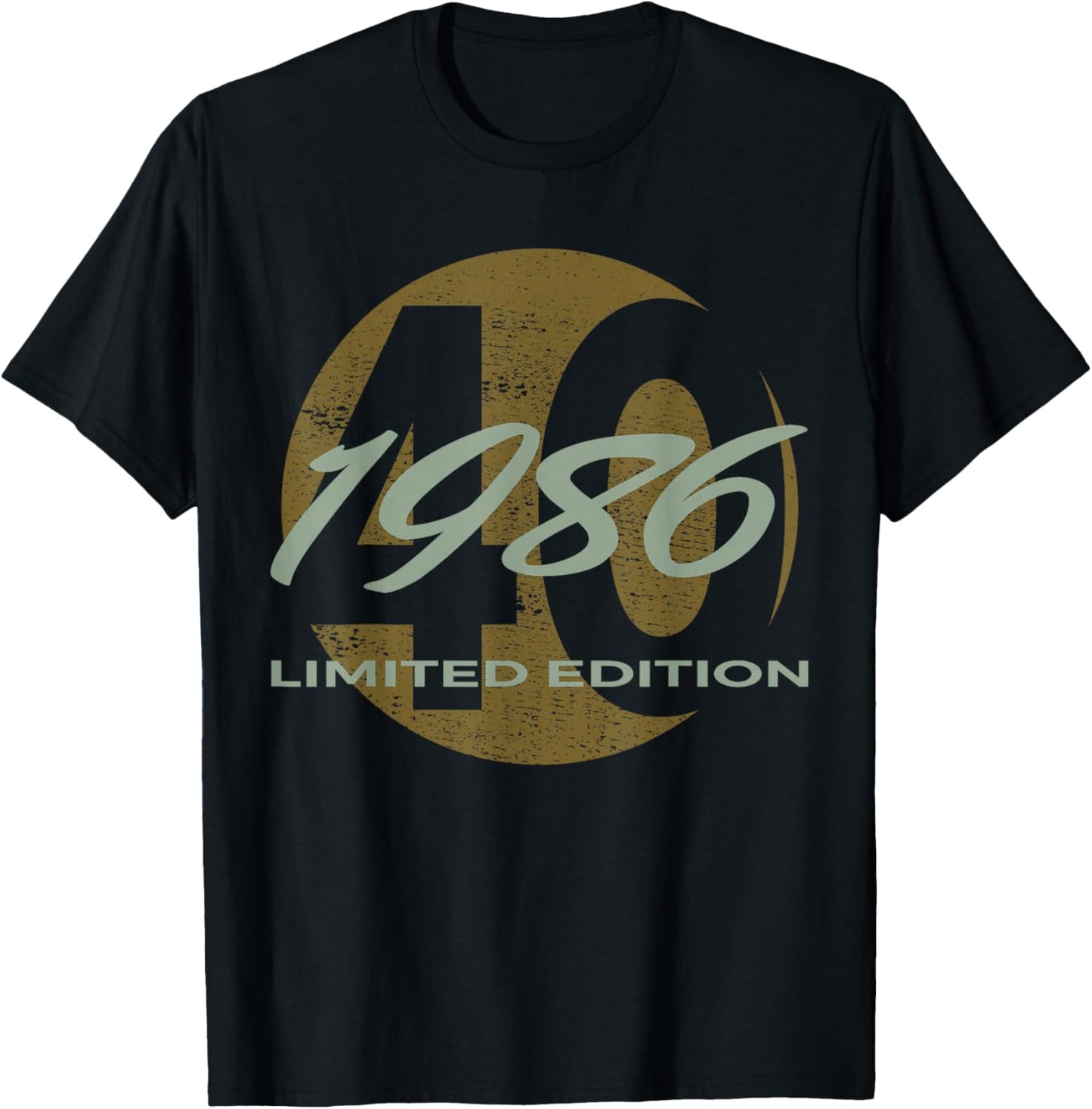 40th Birthday Man Woman 40 Years 1986 Funny Gift T-Shirt - T-Shirt | Black