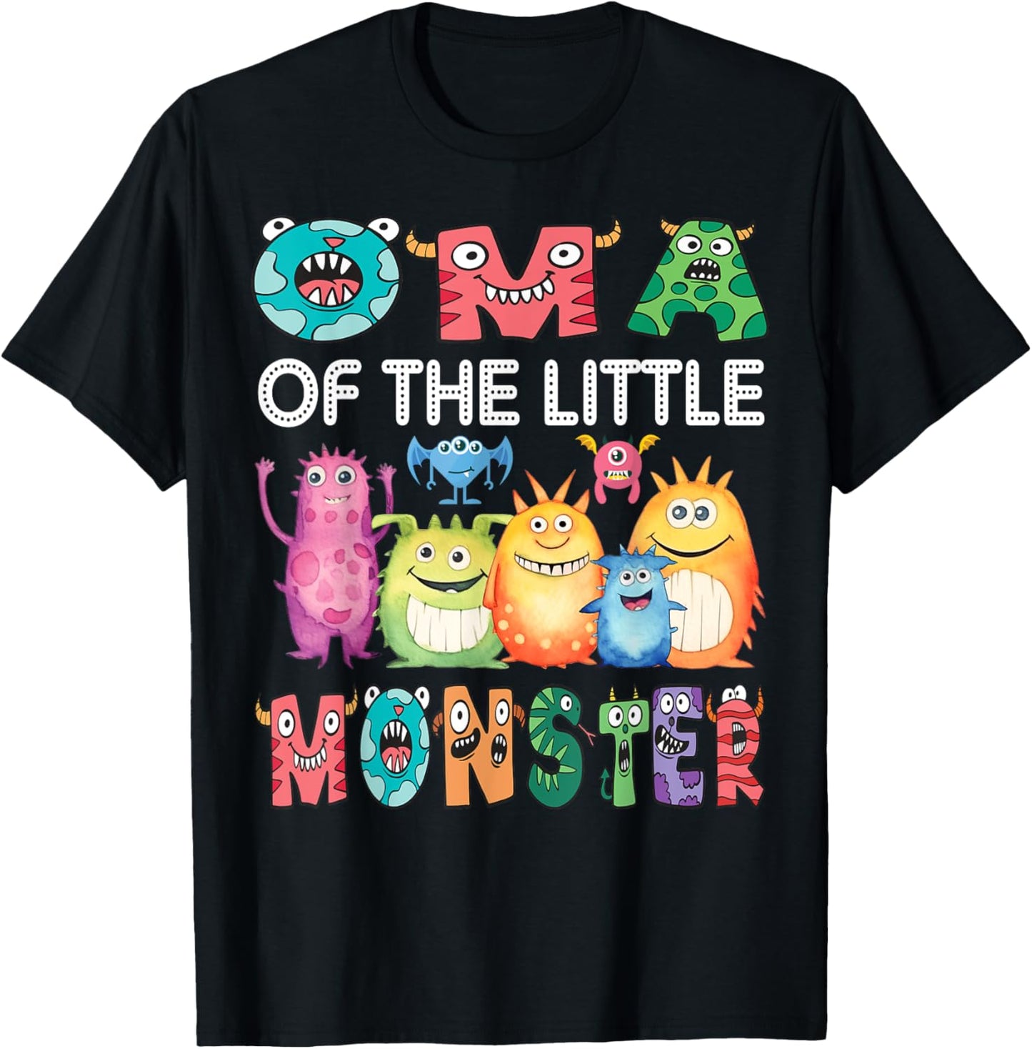 Oma Of The Little Monster Kids 1St Birthday Party T-Shirt - T-Shirt | Black