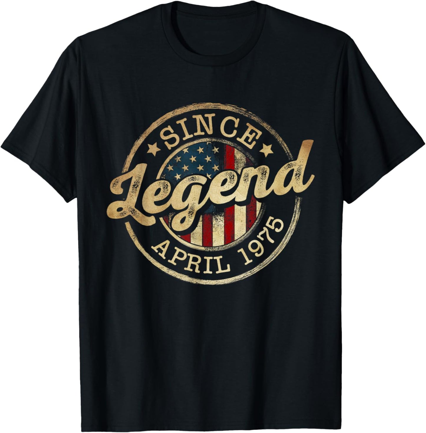Legend Since April 1975 Vintage 51st Birthday Classic T-Shirt - T-Shirt | Black