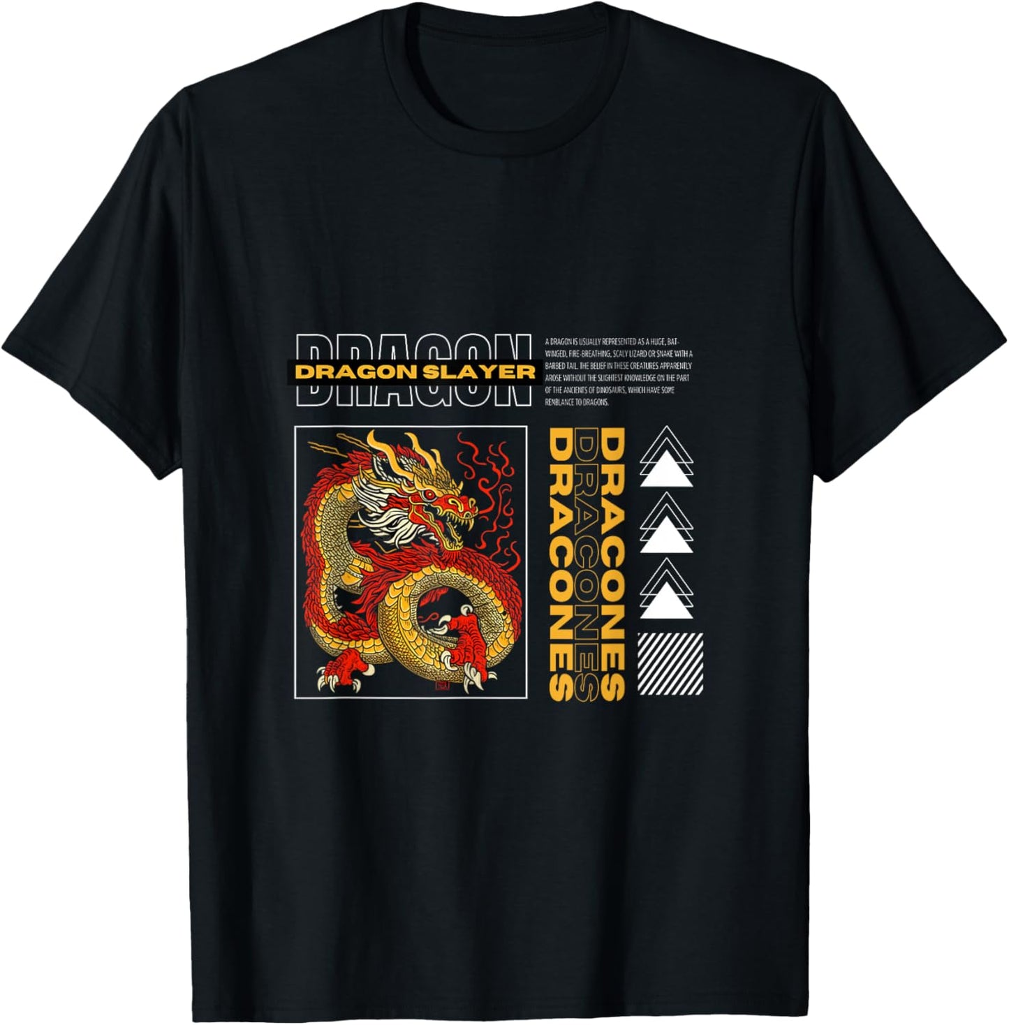 Vintage Dragon Slayer T shirt T-Shirt - T-Shirt | Black