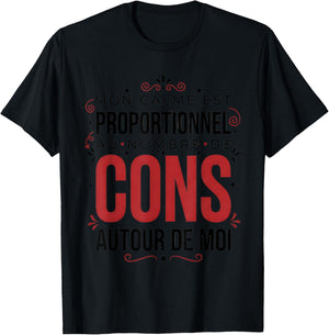 Humorous Message, Sarcasm French T-Shirt - T-Shirt | Black