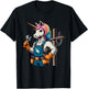 Electrician Job Matching Team Costume Colorful Unicorn Lover T-Shirt - T-Shirt | Black