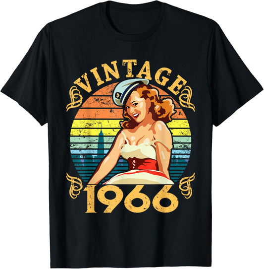 vintage 1966, 60 Years , 60th T-Shirt - T-Shirt | Black