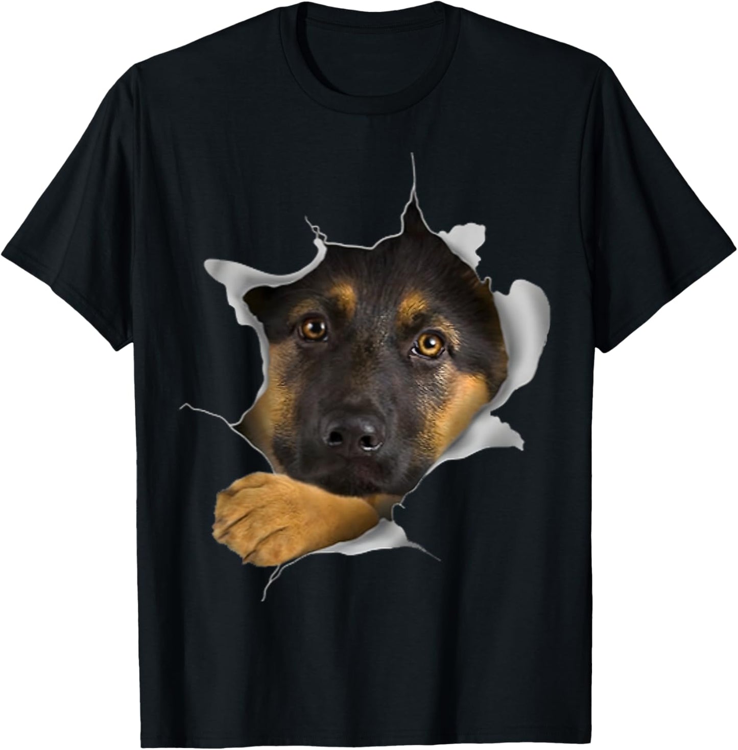 German Shepherd Dog Inside Dog Lovers T-Shirt - T-Shirt | Black