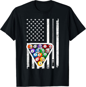 Funny Pool Art Women Billiards Player Billiard Lover T-Shirt - T-Shirt | Black
