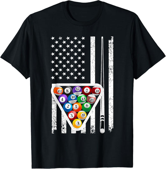 Funny Pool Art Women Billiards Player Billiard Lover T-Shirt - T-Shirt | Black