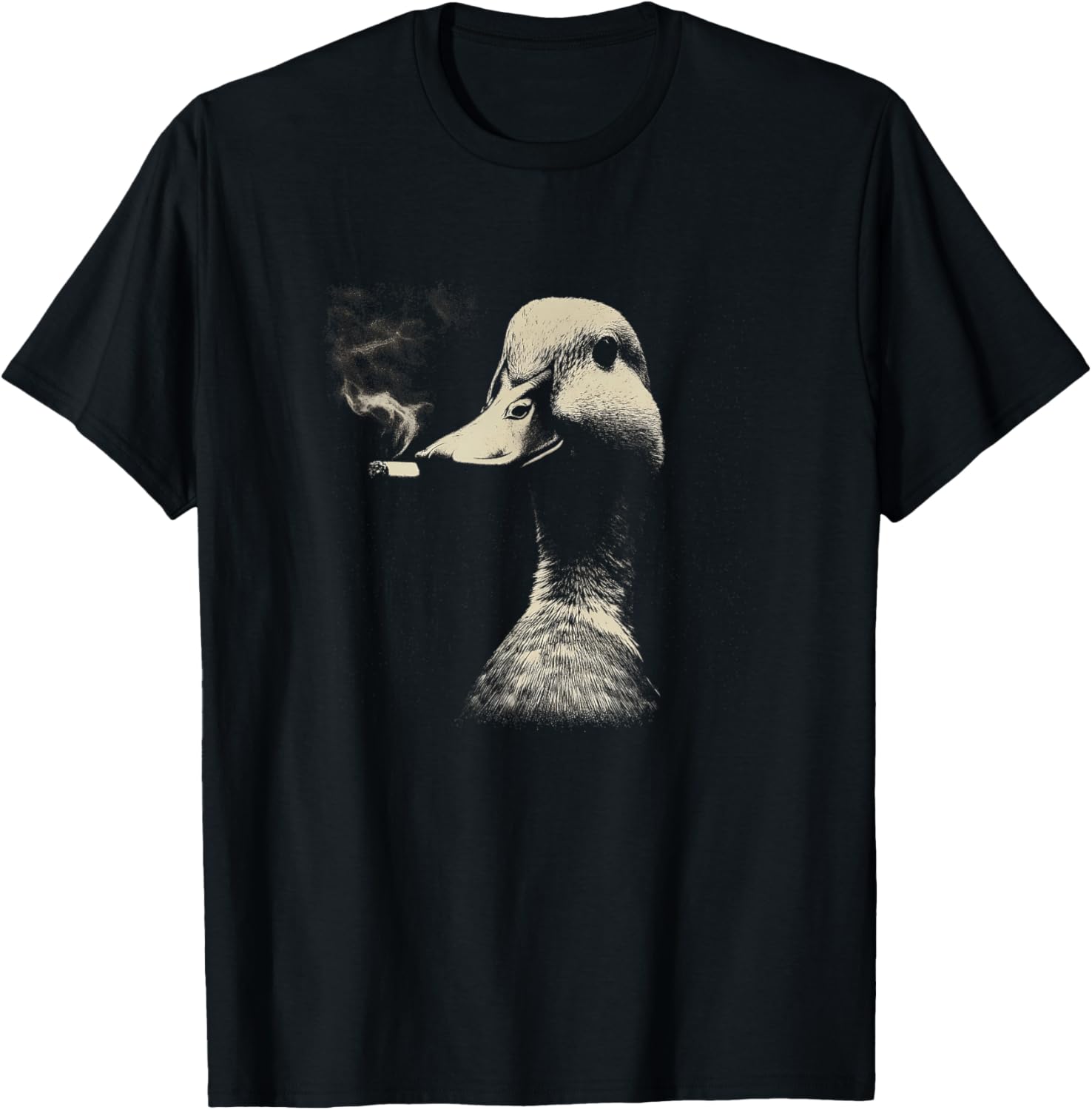 Coole Rauchente Ente Retro Vintage Tier Rauchen T-Shirt - T-Shirt | Black