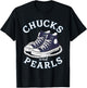 Chucks And Pearls Cute Girls Women Men Matching T-Shirt - T-Shirt | Black