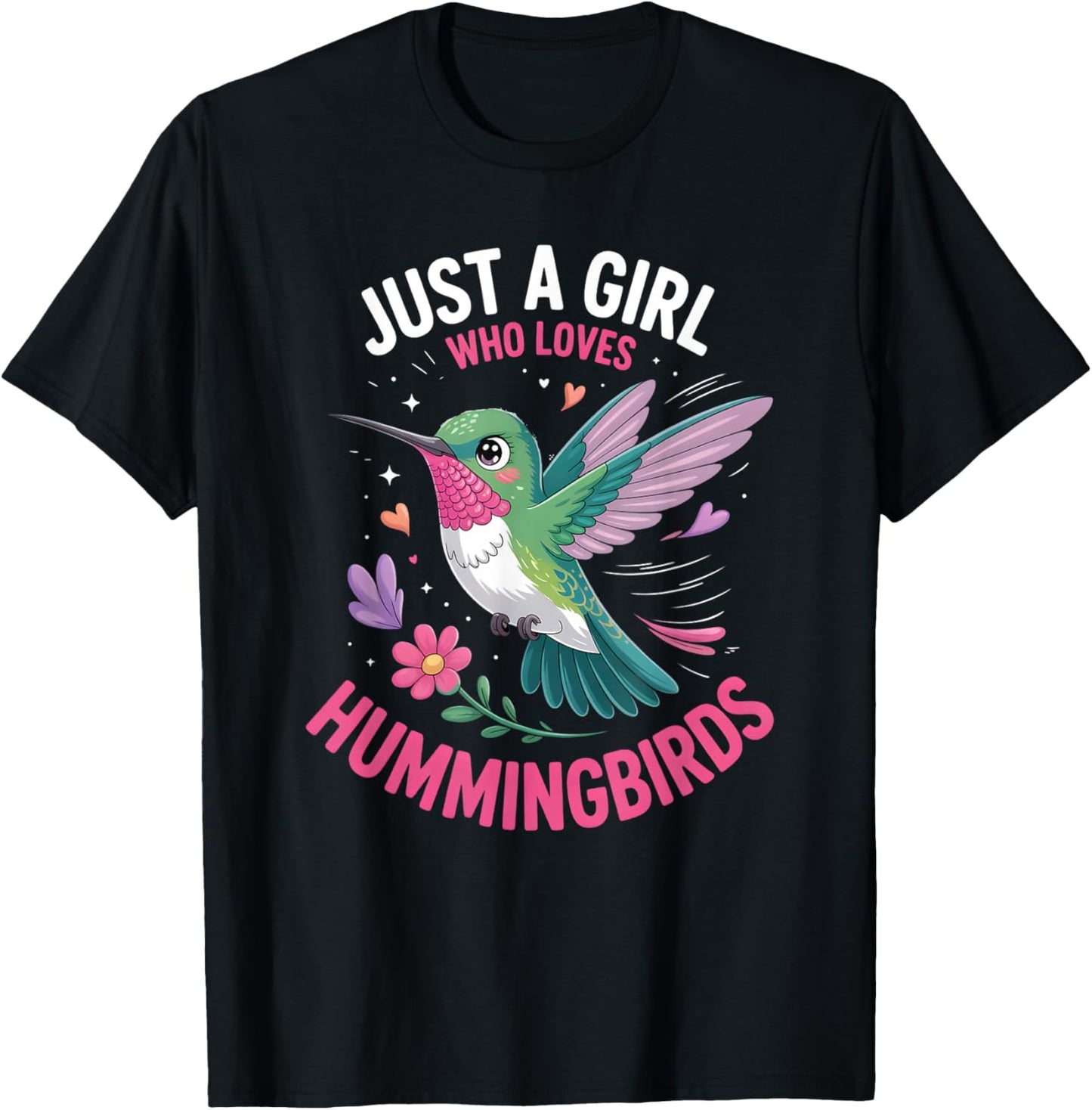Girls Hummingbird T-Shirt - T-Shirt | Black