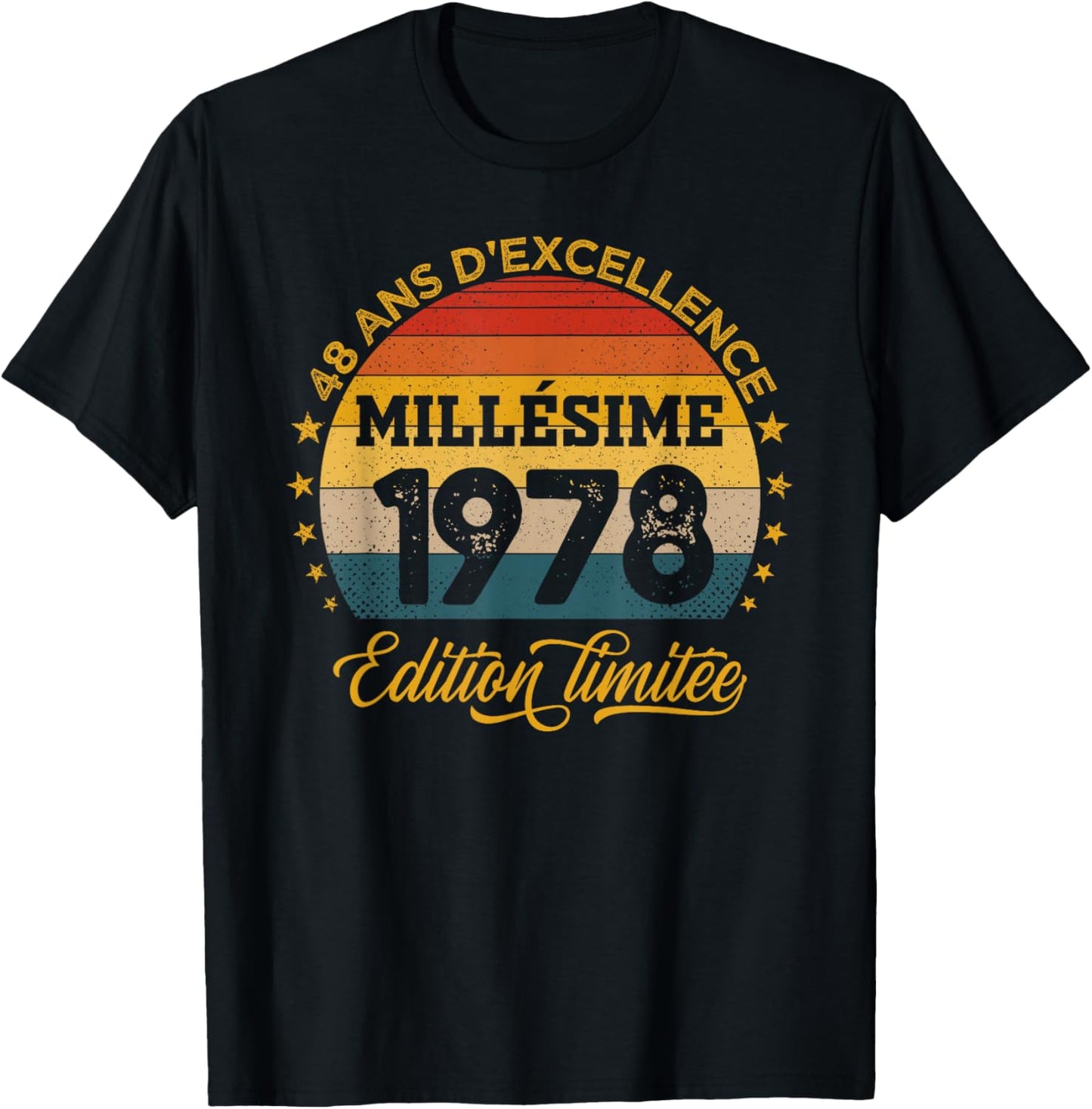 48 Years Anniversary Man Vintage 1978 Made in 1978 T-Shirt - T-Shirt | Black
