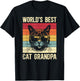World's Best Cat Grandpa Cat Grandfather Cat Lover Grandpa T-Shirt - T-Shirt | Black
