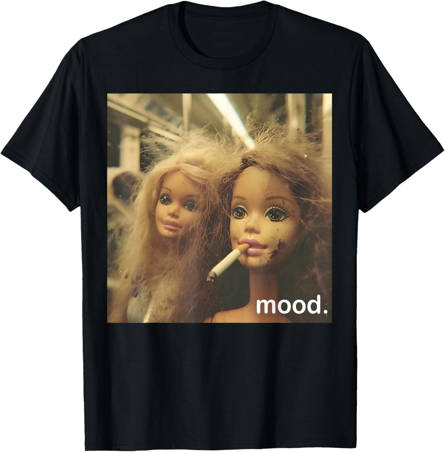 Distressed Puppengesicht Meme T-Shirt - T-Shirt | Black