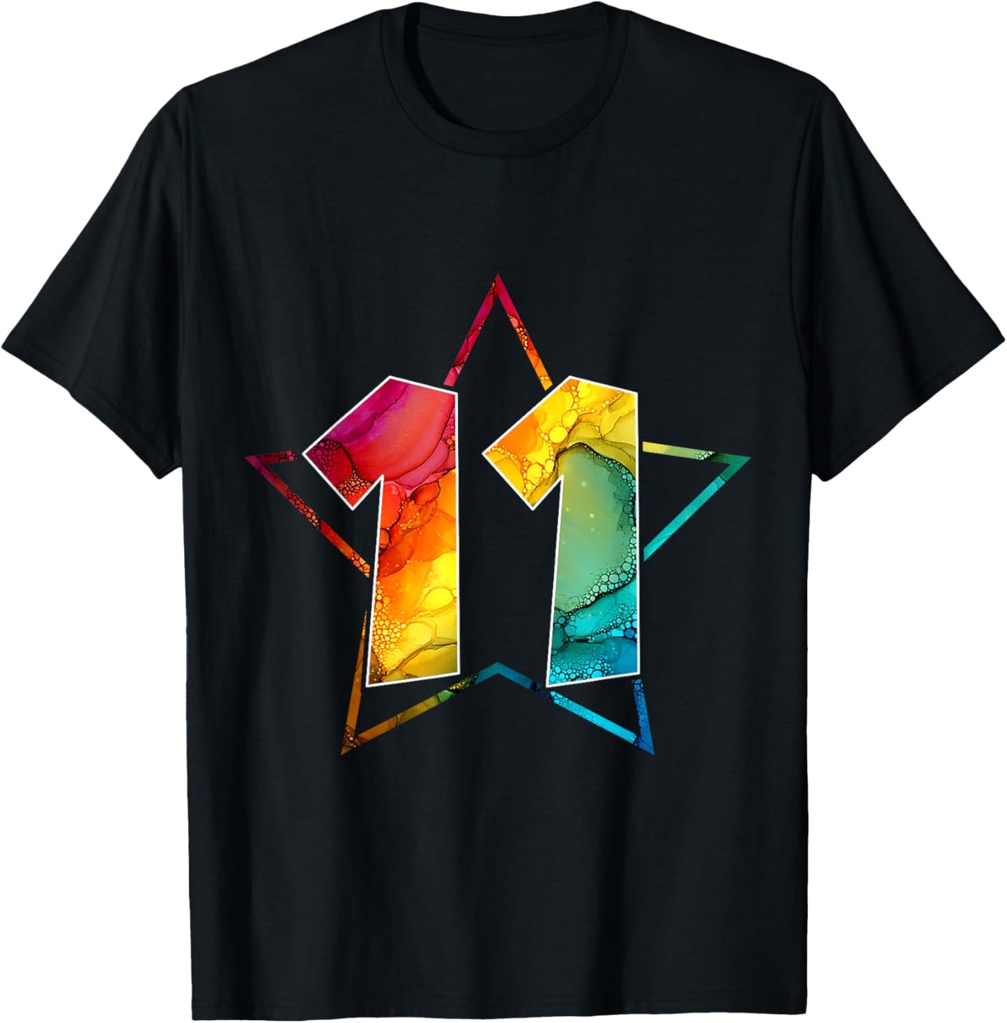 Number 11 Years Old 11TH Birthday T-Shirt - T-Shirt | Black