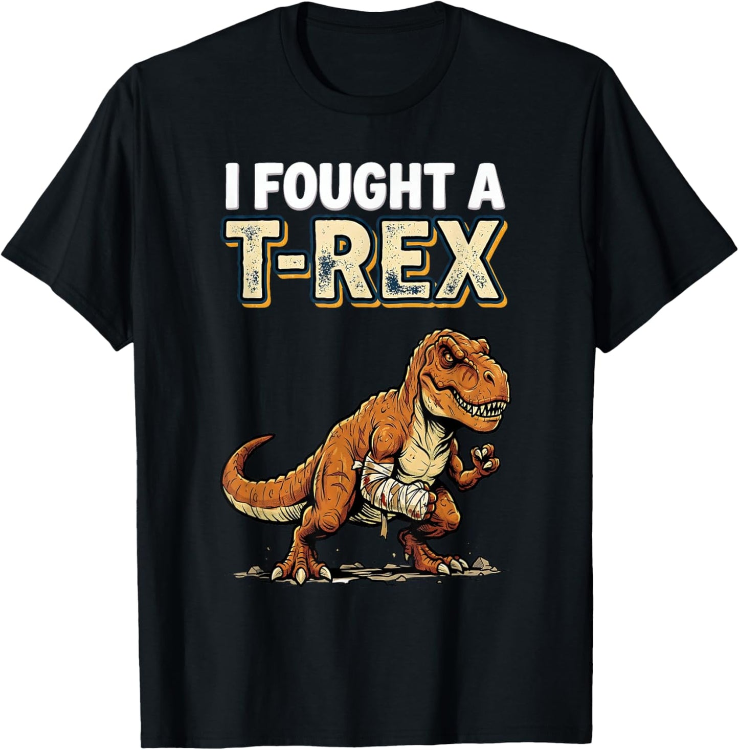 Funny Get Well Broken Arm TRex Dinosaur Injury Recovery Gift T-Shirt - T-Shirt | Black