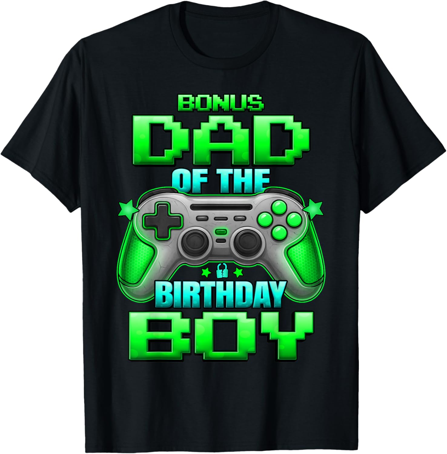 Bonus Dad of The Birthday Boy Matching Family Father T-Shirt - T-Shirt | Black