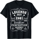 1981 Birthday Man 45th Decoration Funny 45s 45th Birthday T-Shirt - T-Shirt | Black