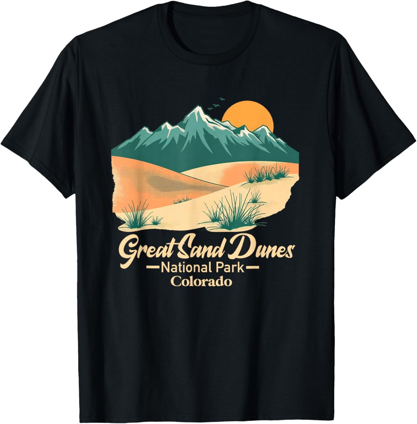 Great Sand Dune National Park Colorado CO Souvenir Men Women T-Shirt - T-Shirt | Black