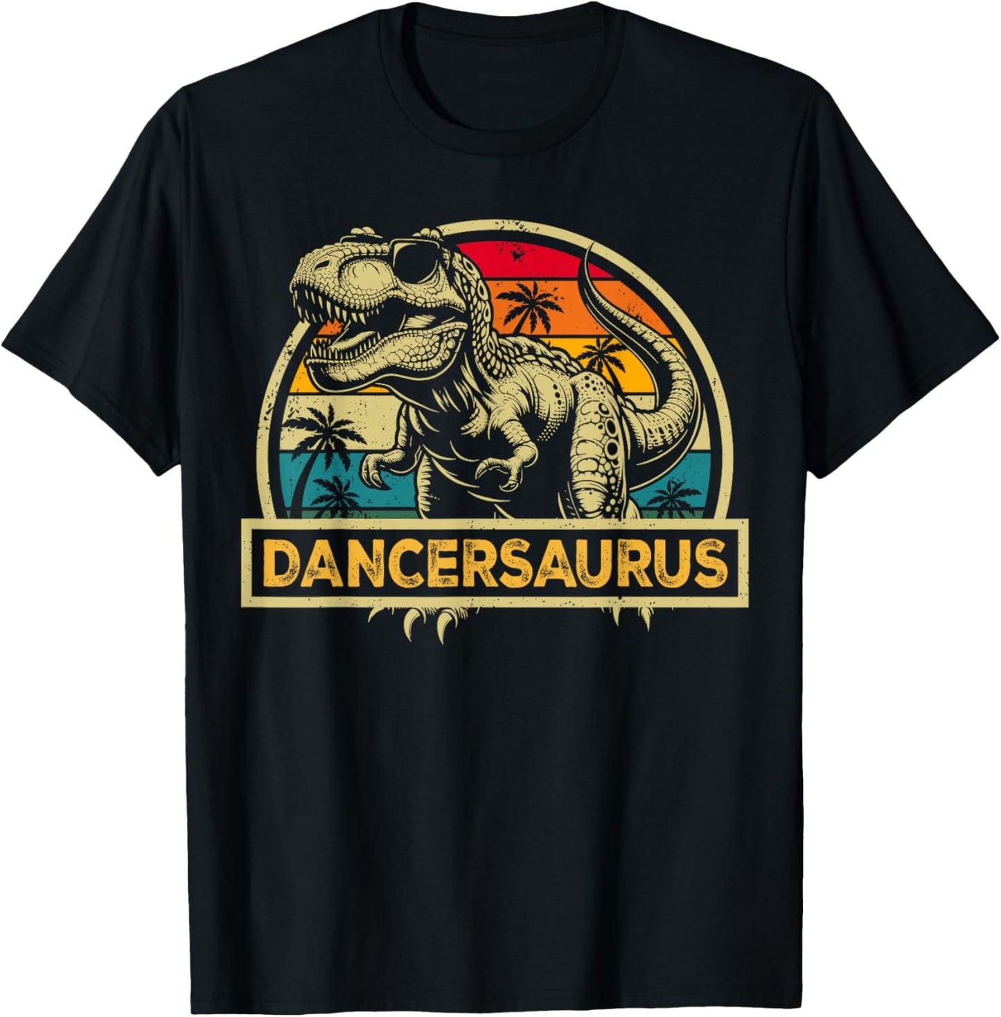 Dancersaurus T Rex Dinosaur Dancer Saurus Family Matching T-Shirt - T-Shirt | Black