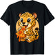 Lustiger Geparden-Ess-Pizza-Grafik für Jungen und Mädchen, Geparden-Liebhaber T-Shirt - T-Shirt | Black