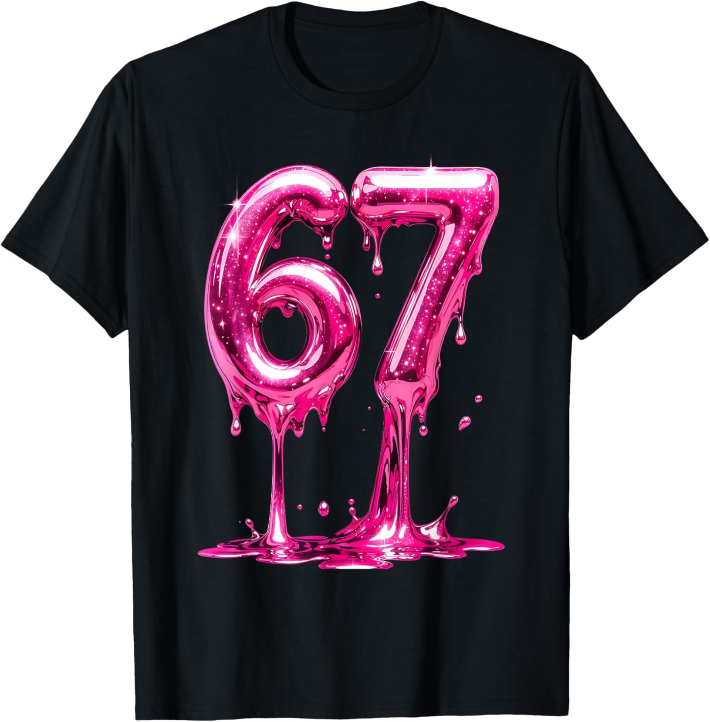 67 Filles dégoulinantes Tout-Petits Jeunes Enfants 6 7 Mème T-Shirt - T-Shirt | Black