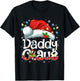 Daddy Claus Shirt Christmas Lights Pajama Family Matching T-Shirt - T-Shirt | Black