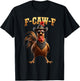 F Caw F Cowboy Rooster Meme Fawk Fcawf Funny Chicken Humor T-Shirt - T-Shirt | Black