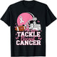 Pink Out Tackle Breast Cancer Awareness American Football T-Shirt - T-Shirt | Black
