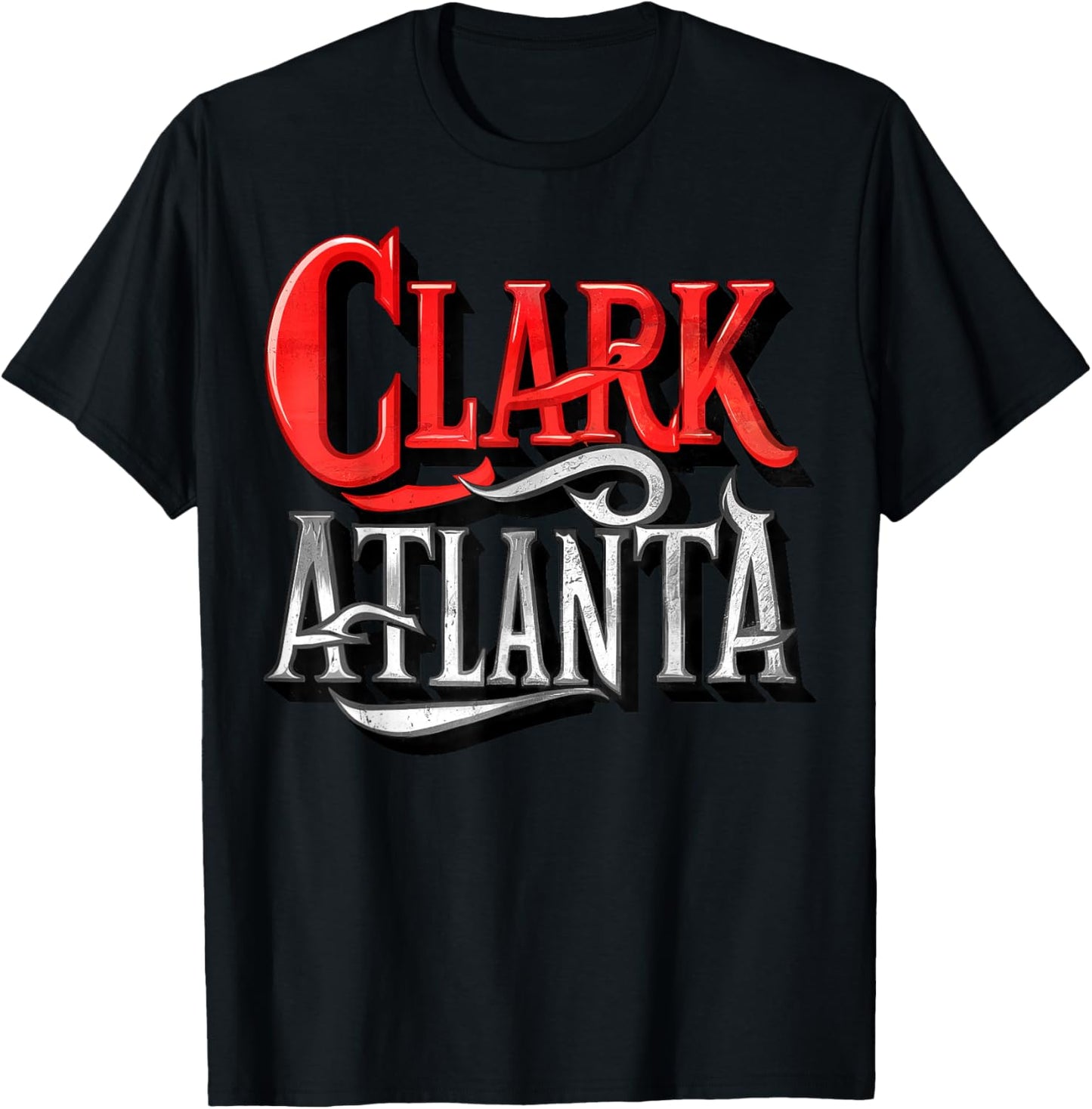 Vintage Clark & Atlanta Varsity Style T-Shirt - T-Shirt | Black