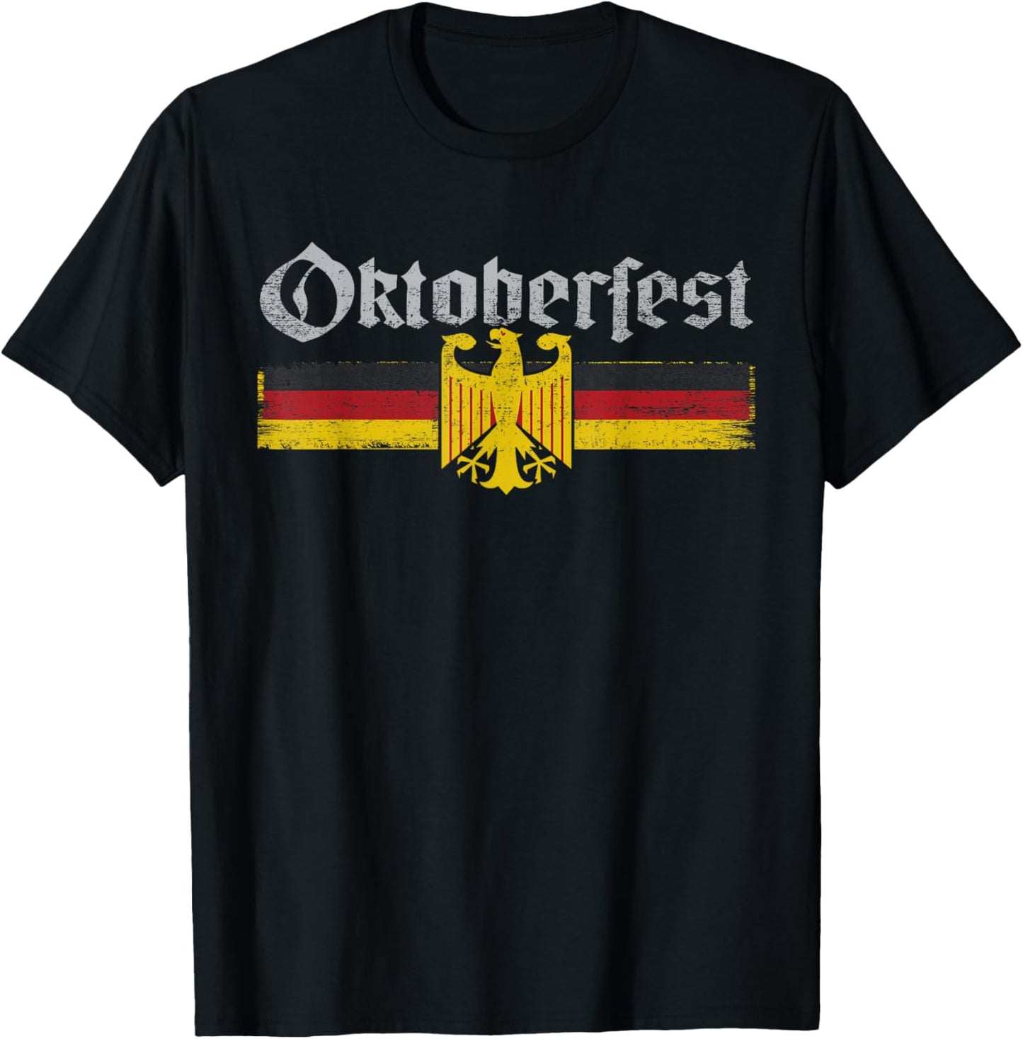 Vintage Oktoberfest German Flag T-Shirt - T-Shirt | Black