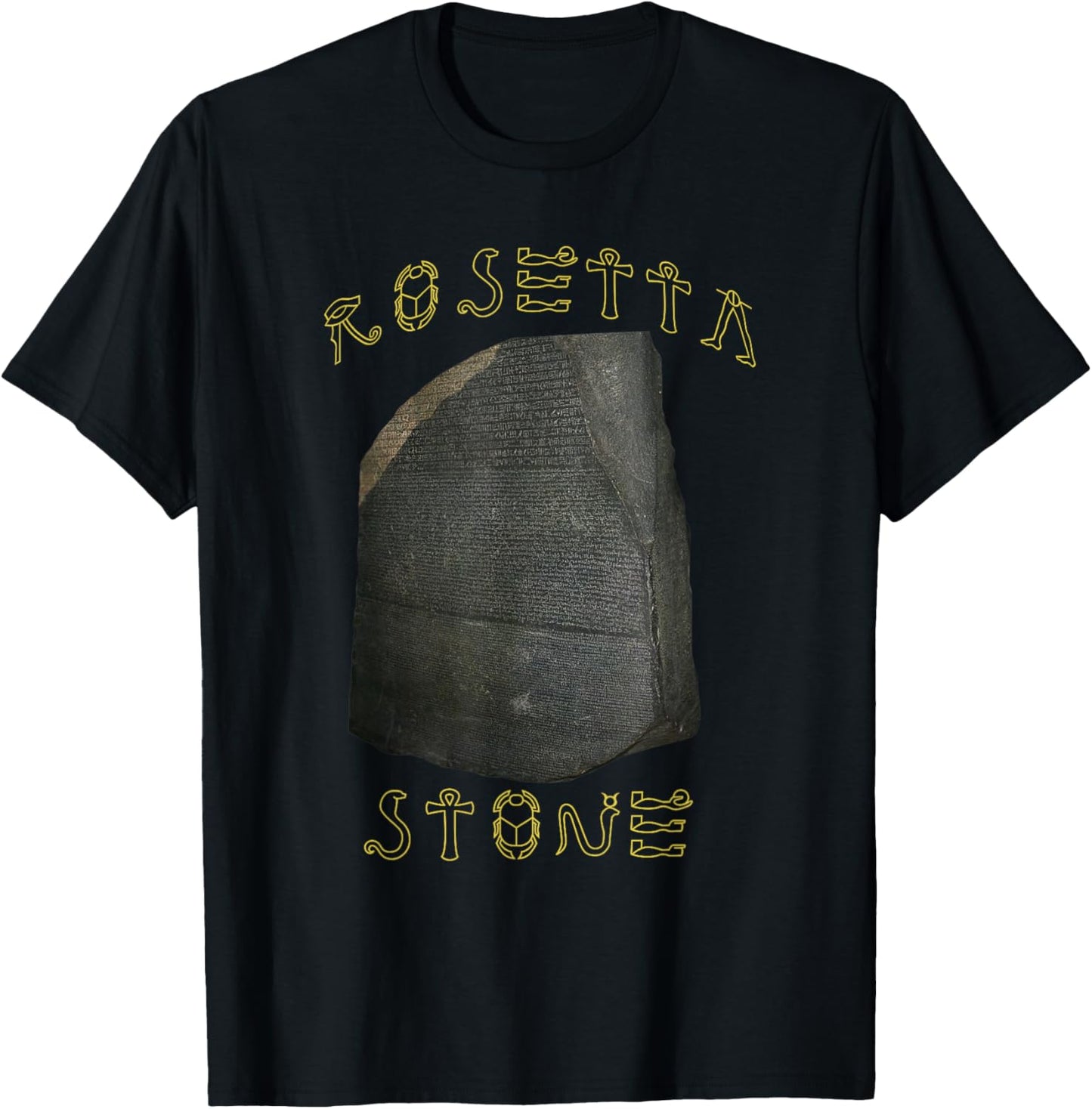 Rosetta Stone Hieroglyphs Egyptology T-Shirt - T-Shirt | Black