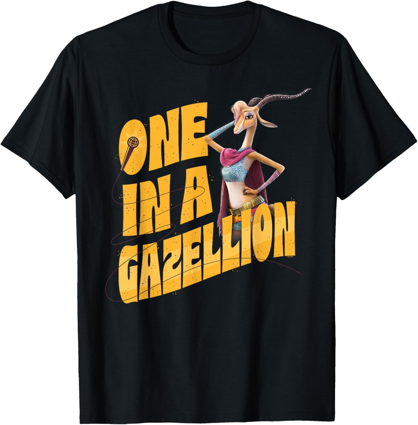 Disney Zootopia 2 Gazelle One in a Gazellion T-Shirt - T-Shirt | Black