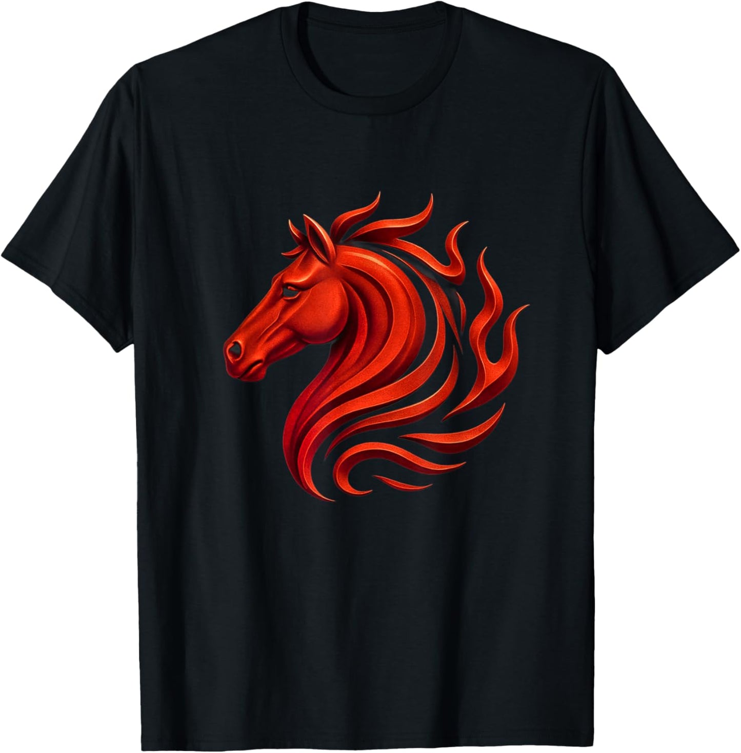 Cheval de feu Symbole du Zodiaque Chinois 2026 Nouvel an Lunaire T-Shirt - T-Shirt | Black