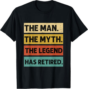 Retirement Retro Vintage Style The Legend Has Retired Men T-Shirt - T-Shirt | Black