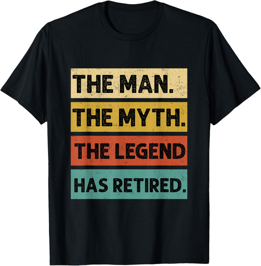 Retirement Retro Vintage Style The Legend Has Retired Men T-Shirt - T-Shirt | Black