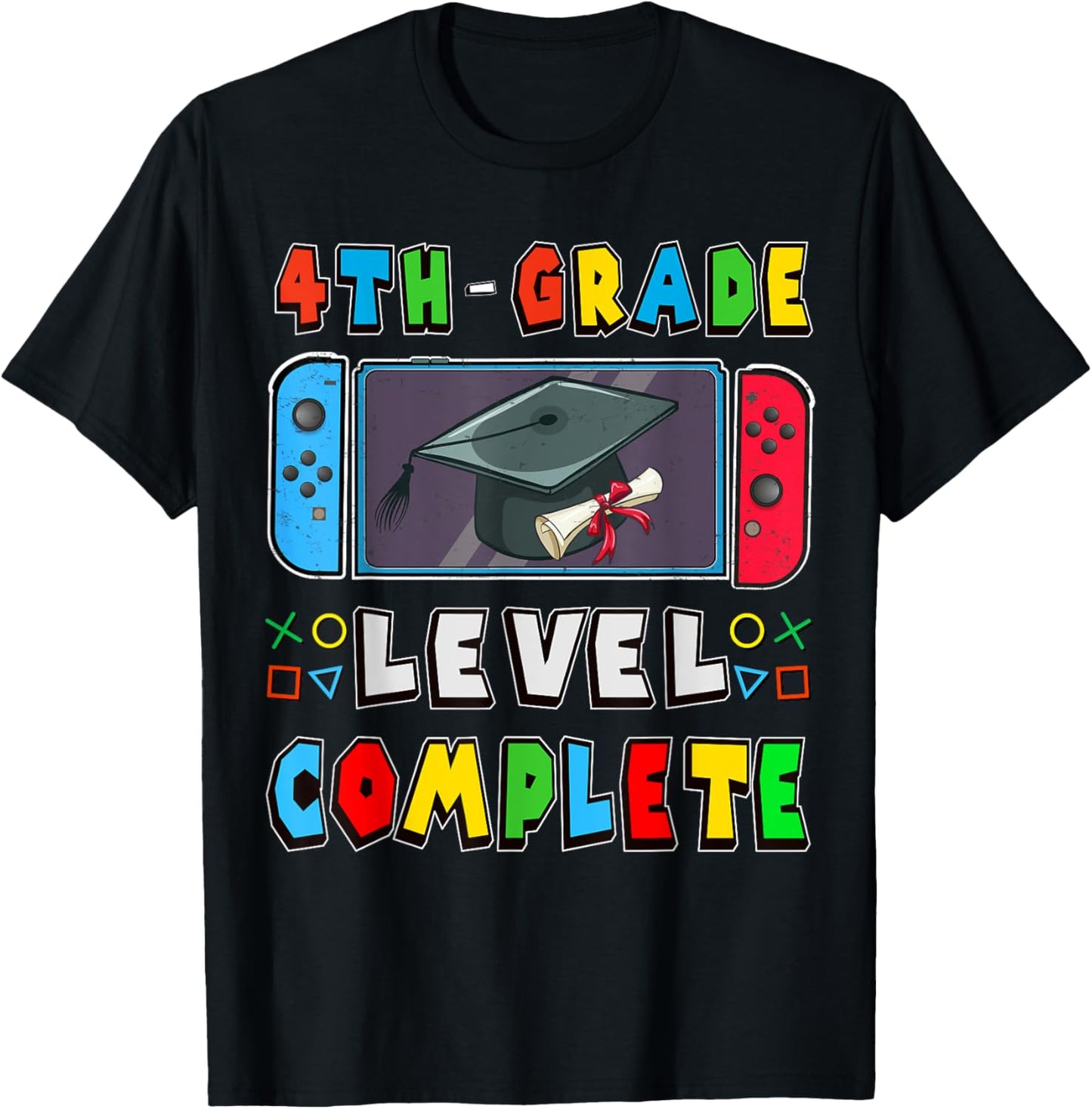 Fourth Grade Level Complete Last Day Of School Graduate Boys T-Shirt - T-Shirt | Black
