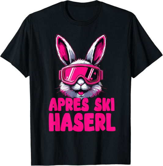 Après Ski Haserl Ski Rabbit Hüttengaudi T-Shirt - T-Shirt | Black
