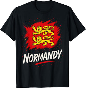 Normandy Flag Norman Pride T-Shirt - T-Shirt | Black