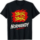 Normandy Flag Norman Pride T-Shirt - T-Shirt | Black