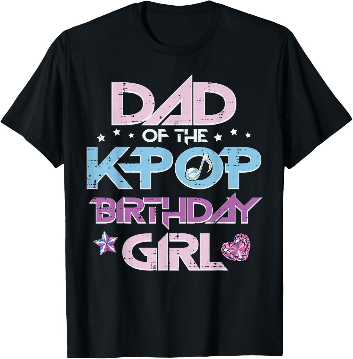 Dad of Kpop Birthday Girl Family Matching Bday Papa Men T-Shirt - T-Shirt | Black