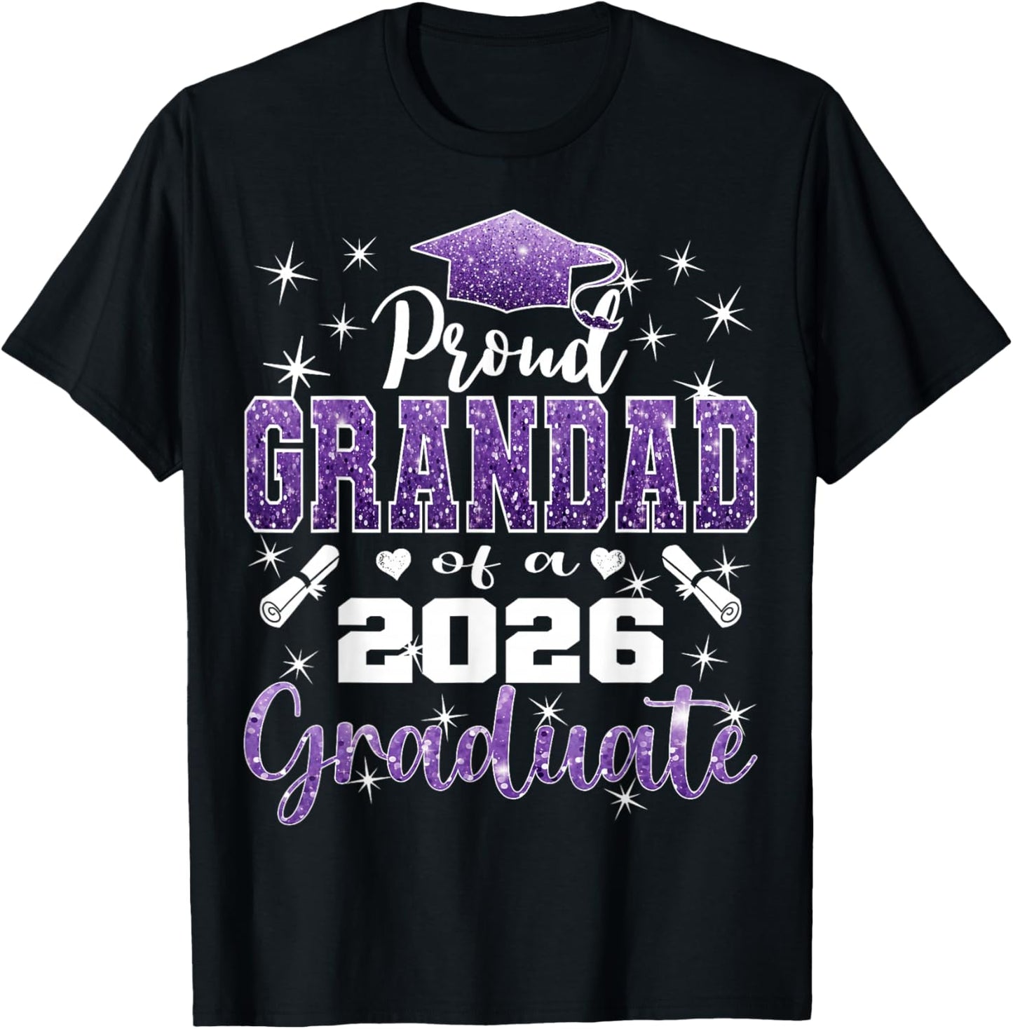 Super Proud Grandad of 2026 Graduate Graduation Family T-Shirt - T-Shirt | Black