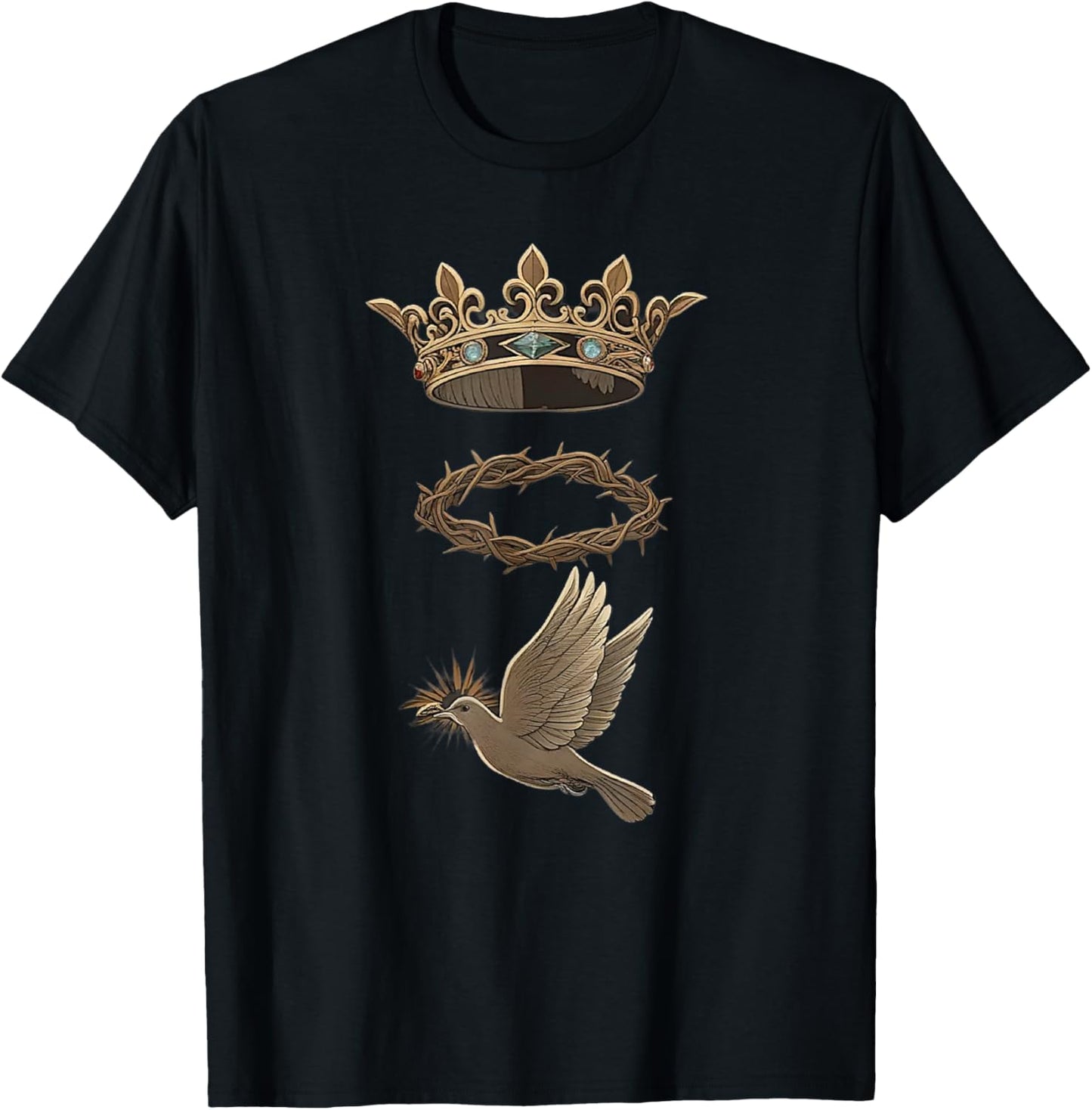 Holy Trinity Father Son and Holy Spirit Catholic , Black, S T-Shirt - T-Shirt | Black