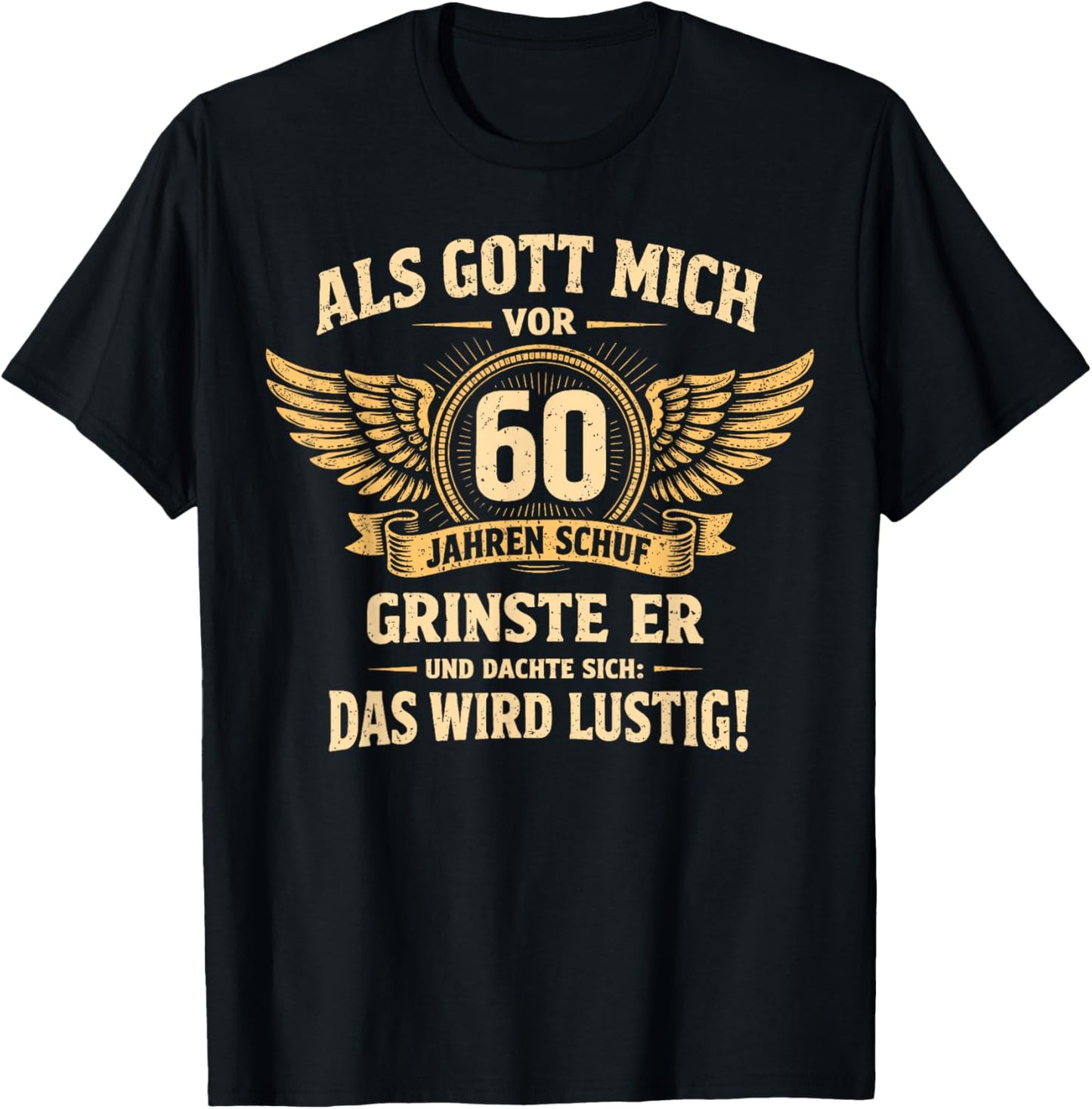 60th Birthday Man Woman 60 Years Decoration 1966 Gift Funny T-Shirt - T-Shirt | Black
